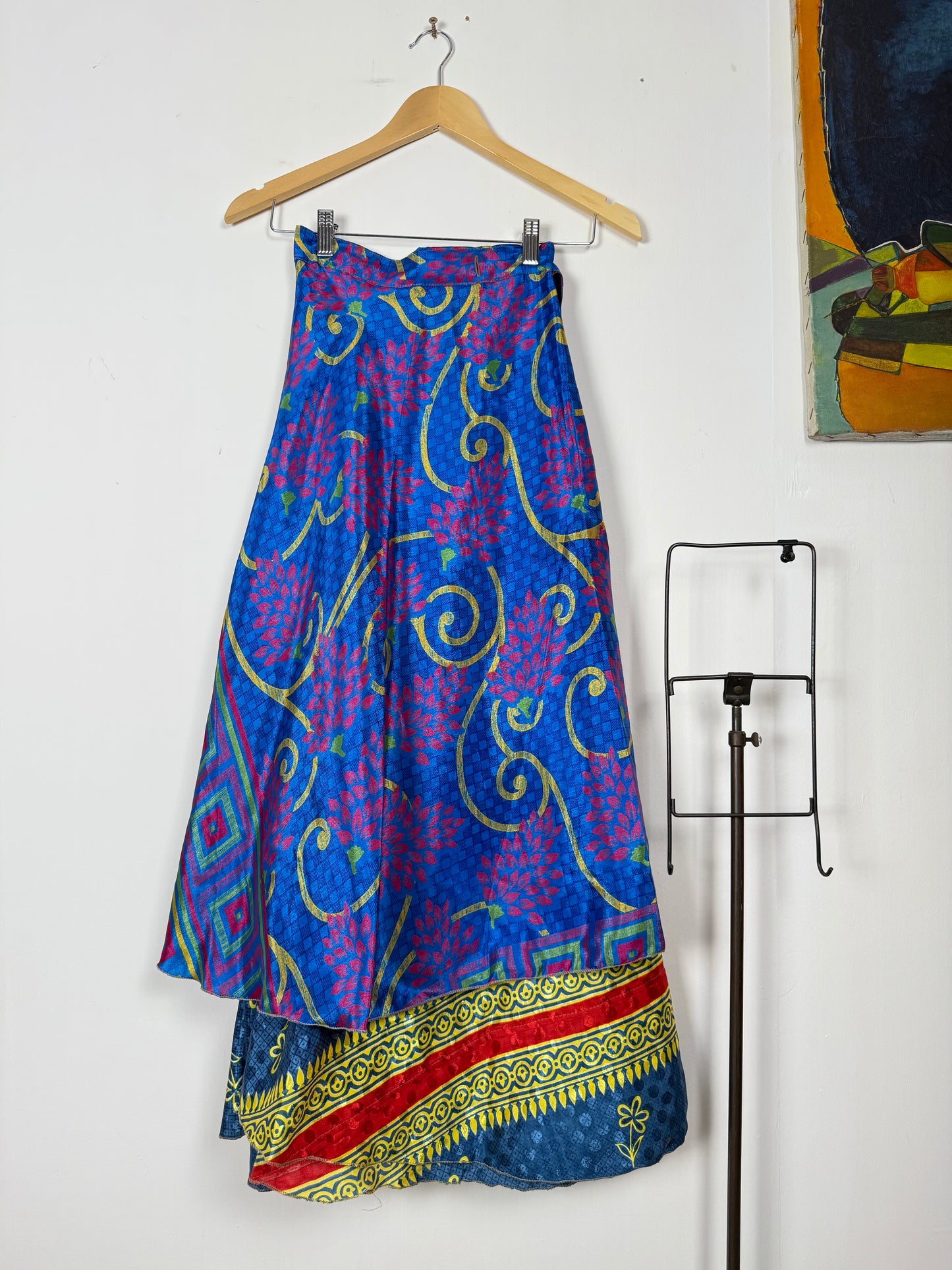Vintage Saree Silk Wrap Skirt