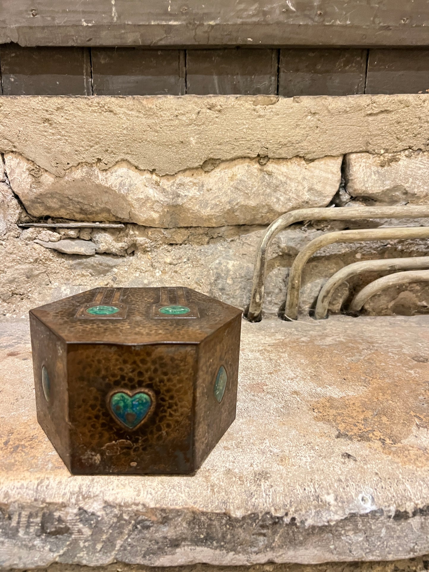 Geo Bassett & Co Confectionary Tin Box ~ Arts & Crafts c1900