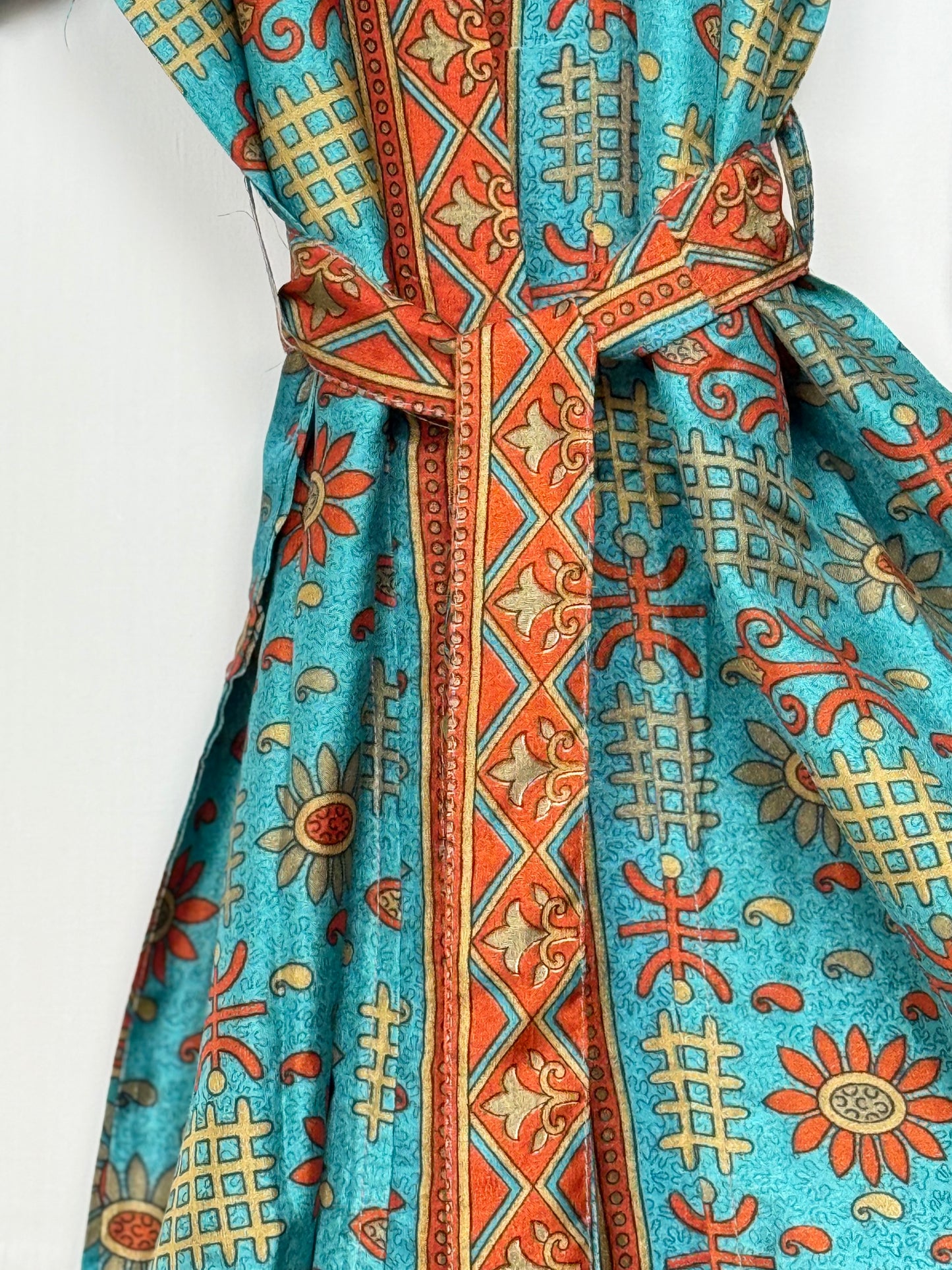 Vintage Saree Silk Kimono / Duster - Long