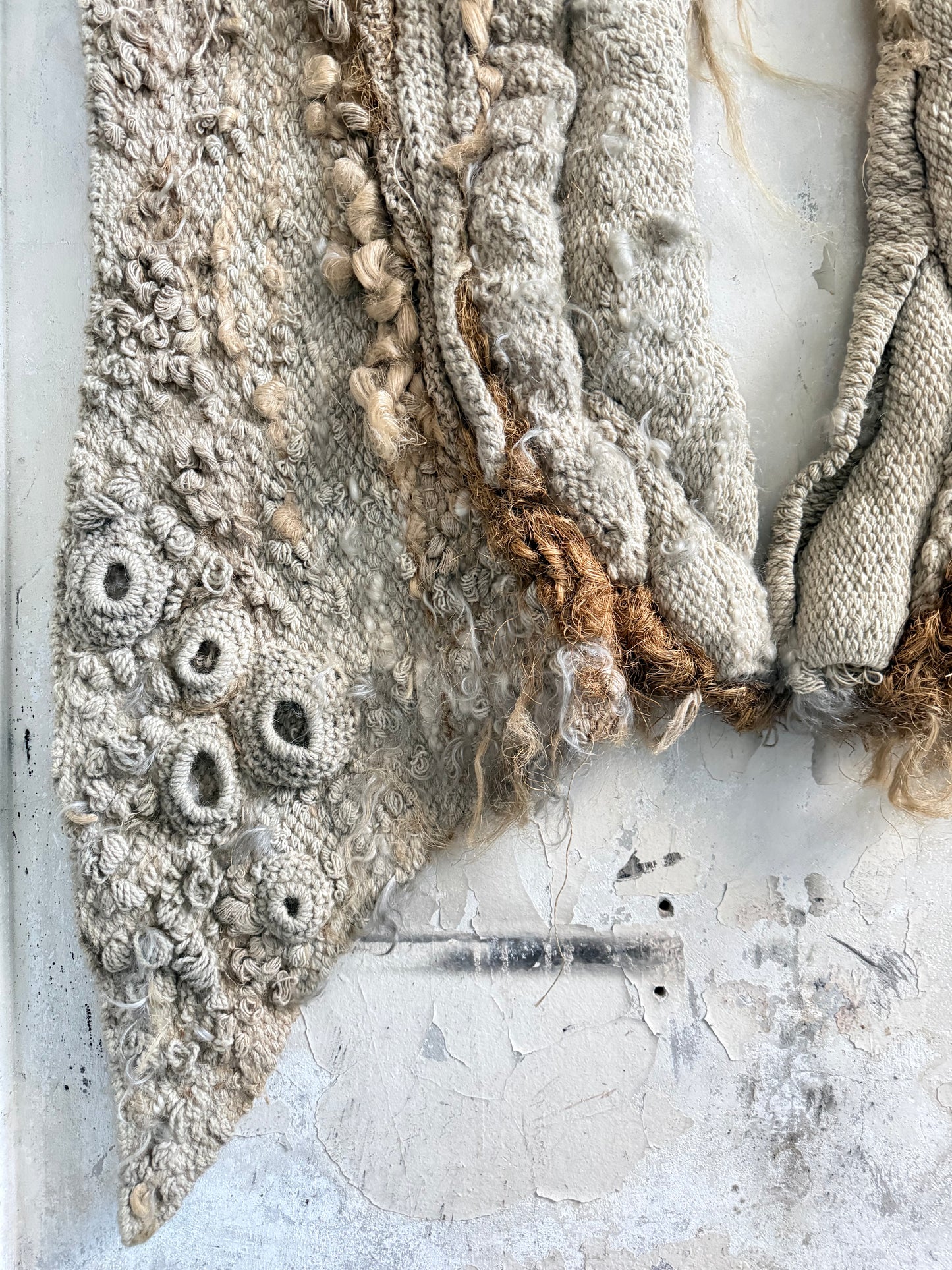 Ellen Lenvik (Oslo) 'Growth' Jute & Wool Textile Art