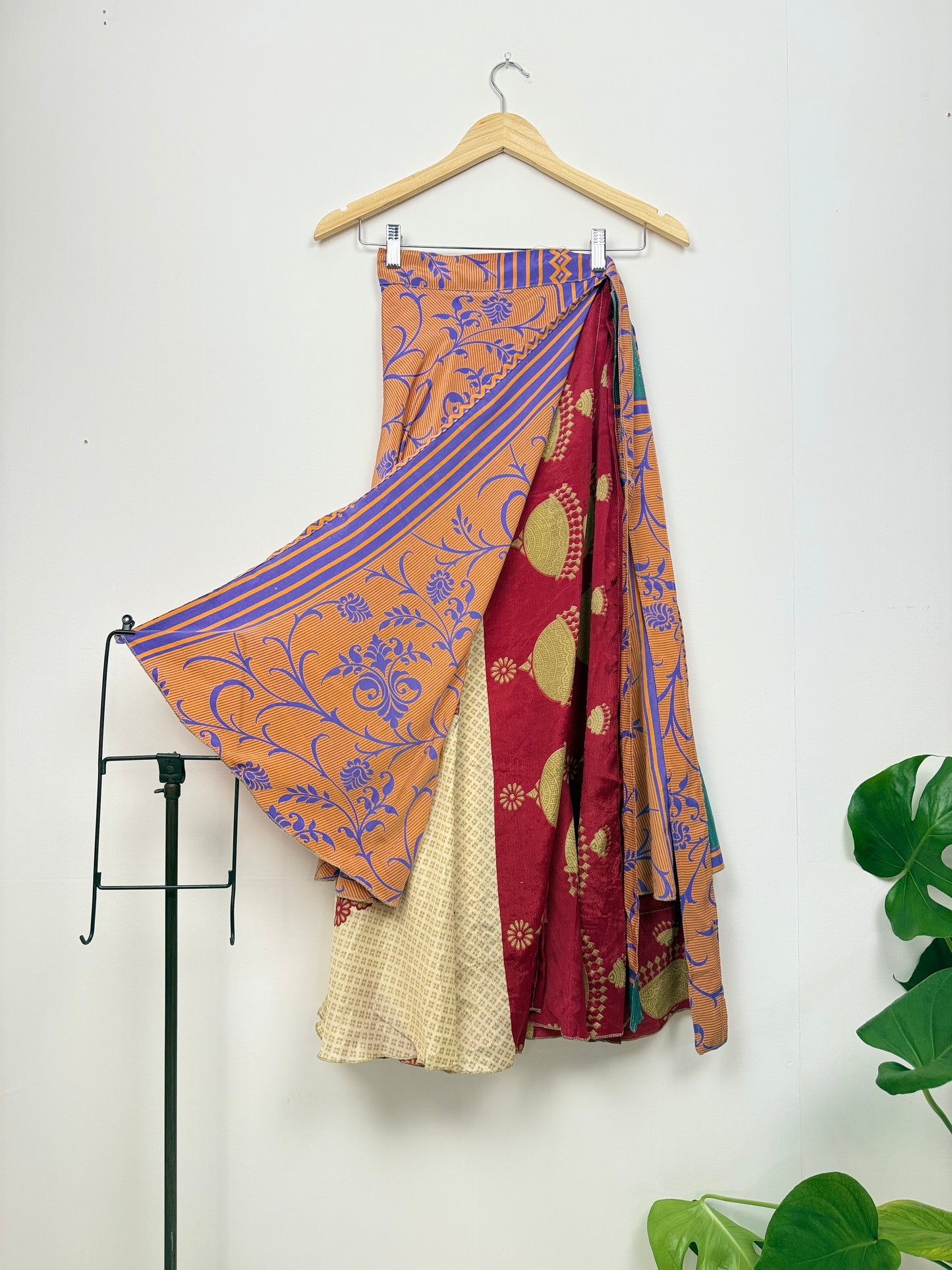 Vintage Saree Silk Wrap Skirt
