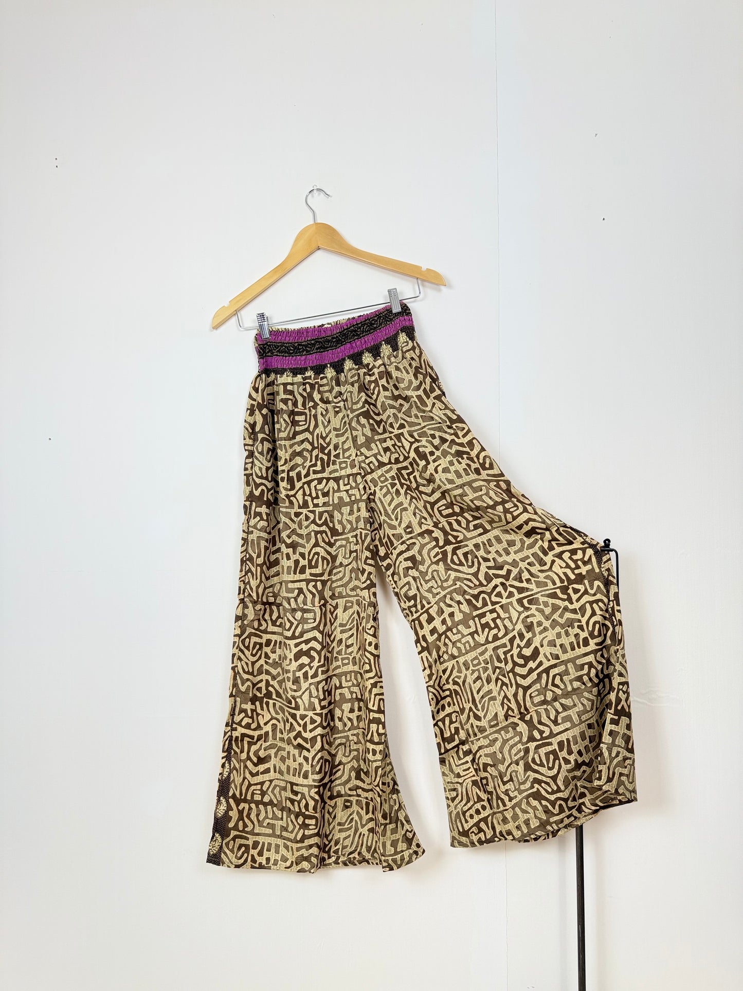 Vintage Saree Silk Trousers & Shirt Co-ordinated Set