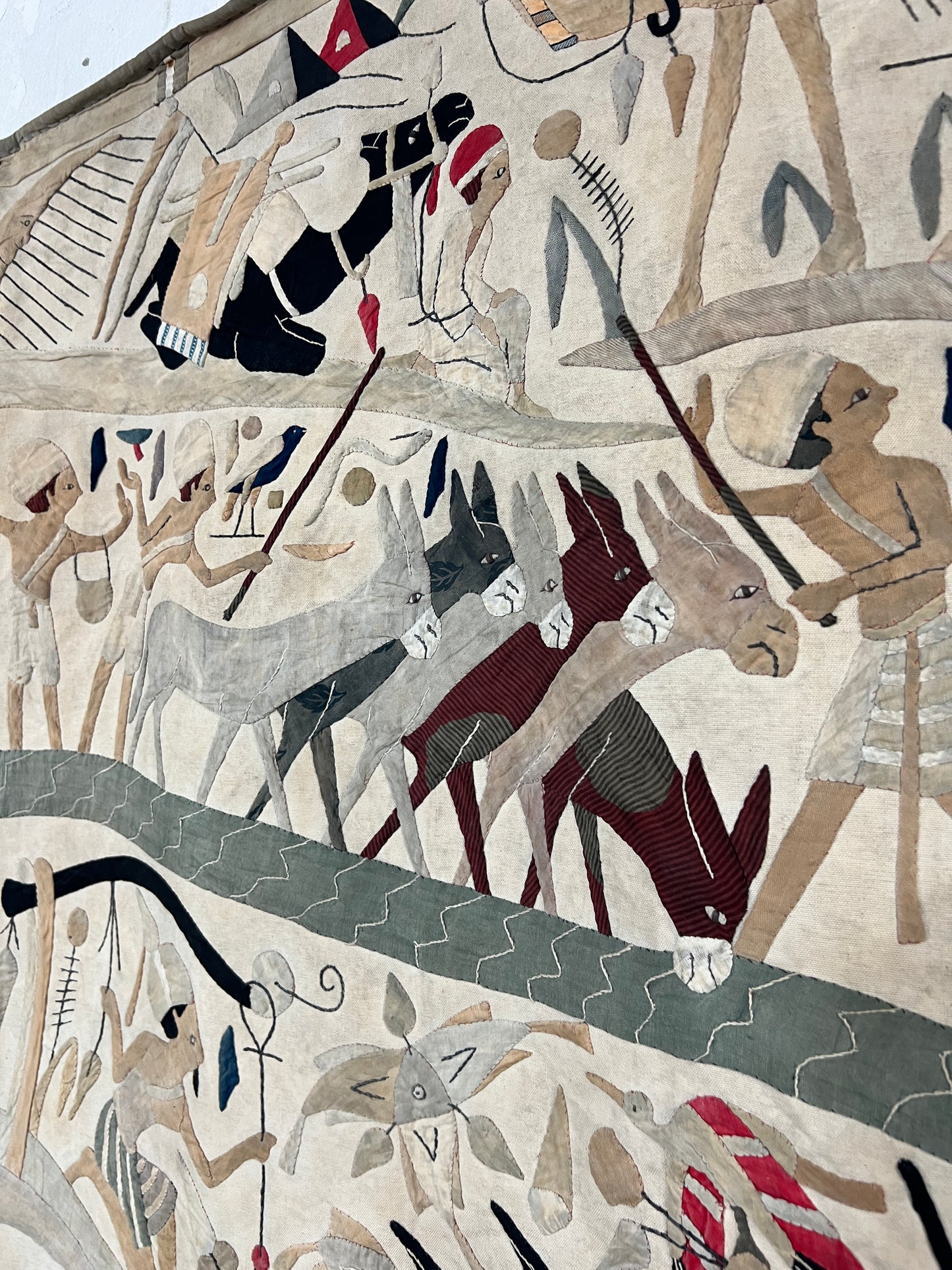 A 1920s Touristic Khayamiya Egyptian Appliqué Wall Hanging