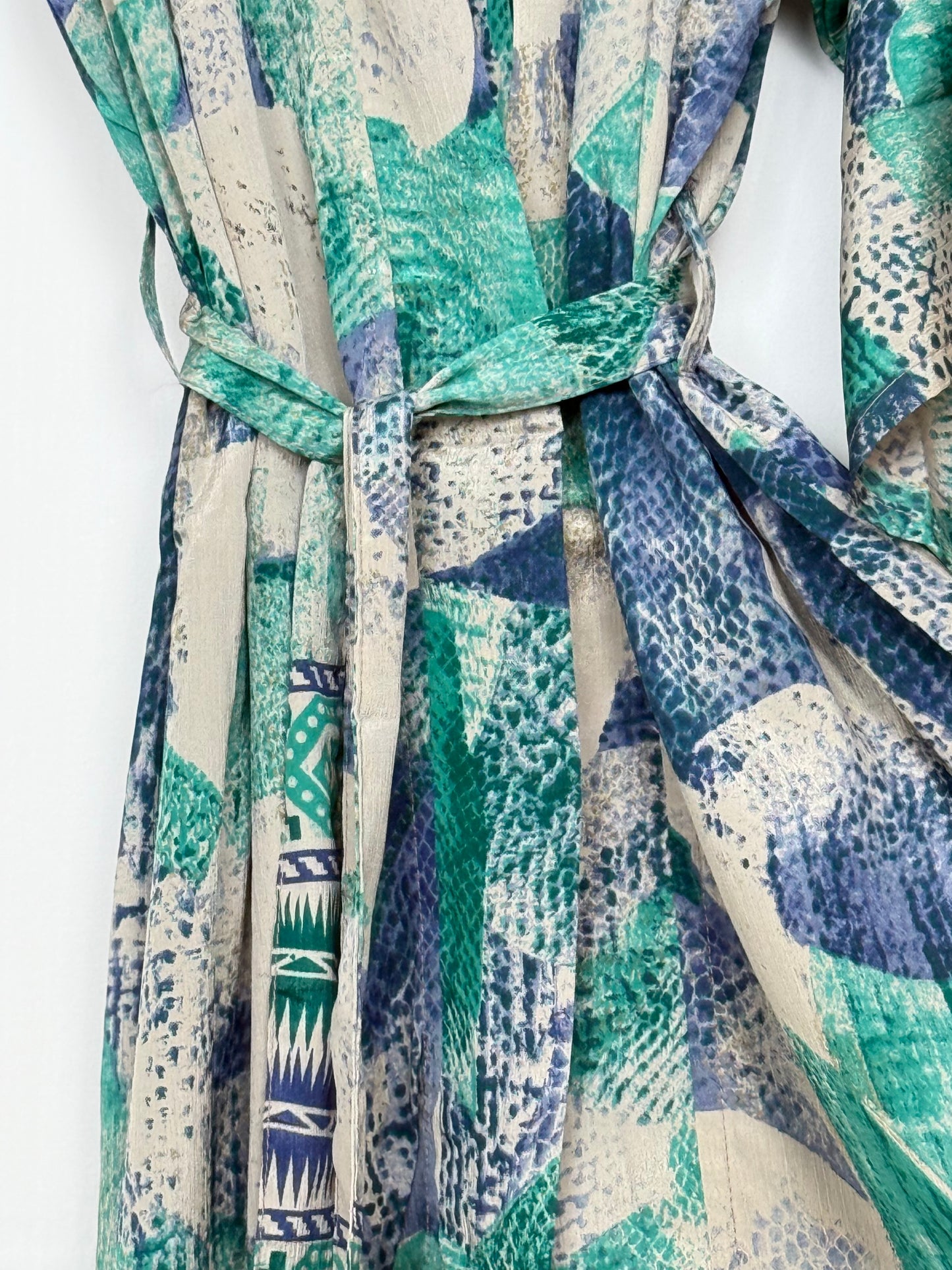 Vintage Saree Silk Kimono / Duster - Long