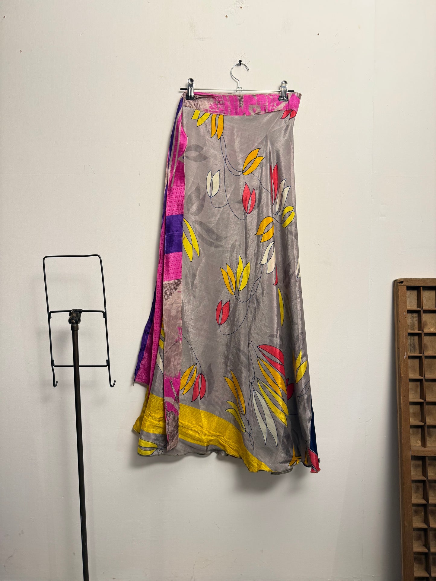 Vintage Saree Silk Wrap Skirt