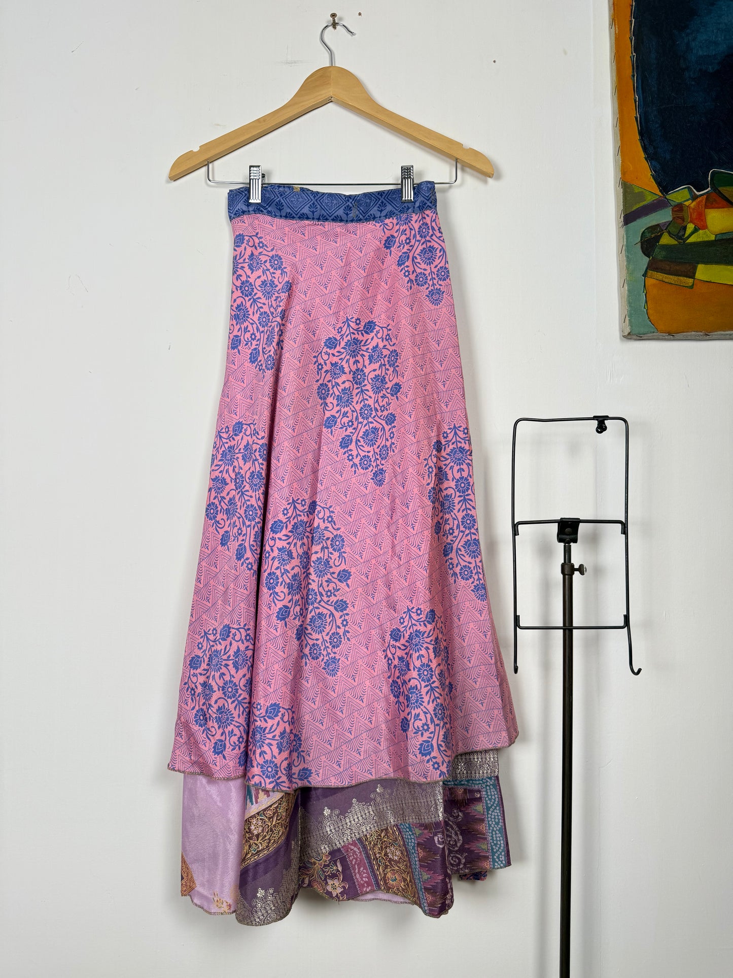 Vintage Saree Silk Wrap Skirt