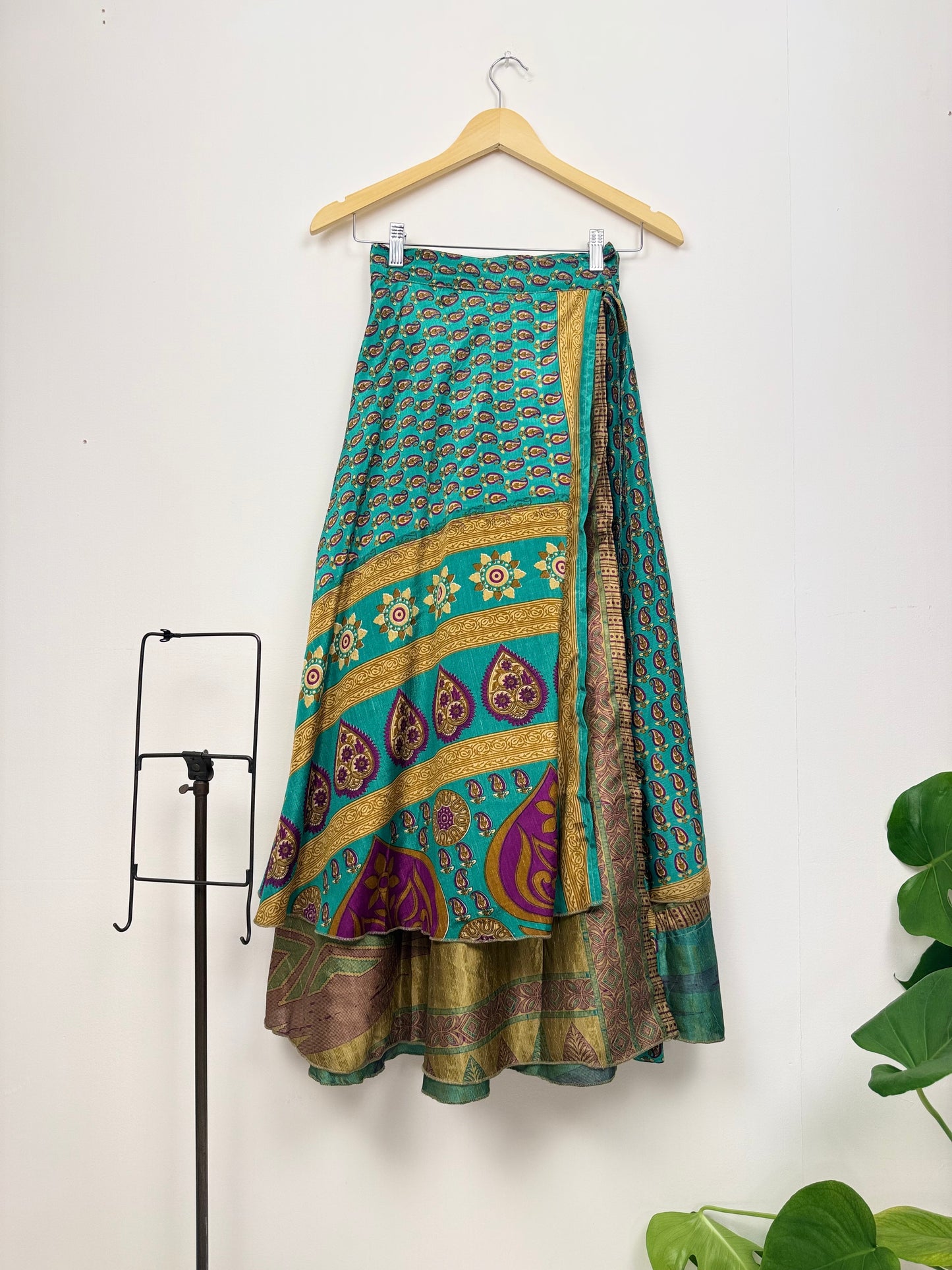 Vintage Saree Silk Wrap Skirt