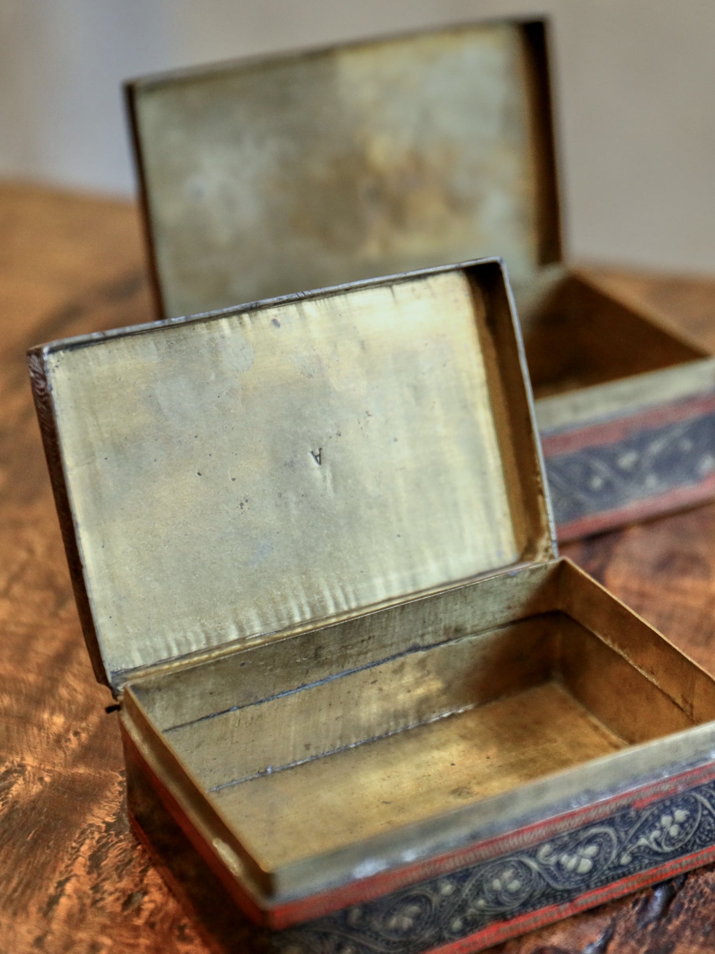 A Pair of Kashmir Brass Trinket Boxes