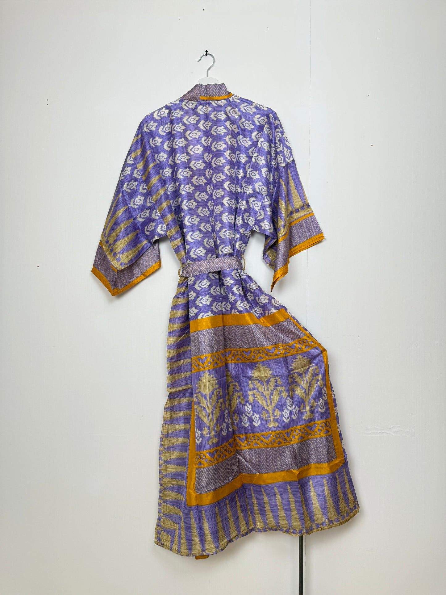 Vintage Saree Silk Kimono / Duster - Long