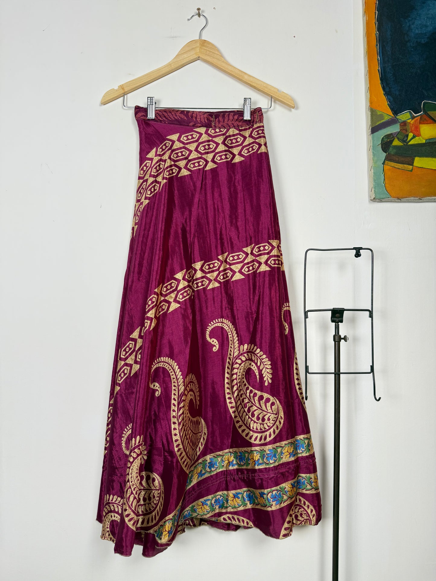 Vintage Saree Silk Wrap Skirt