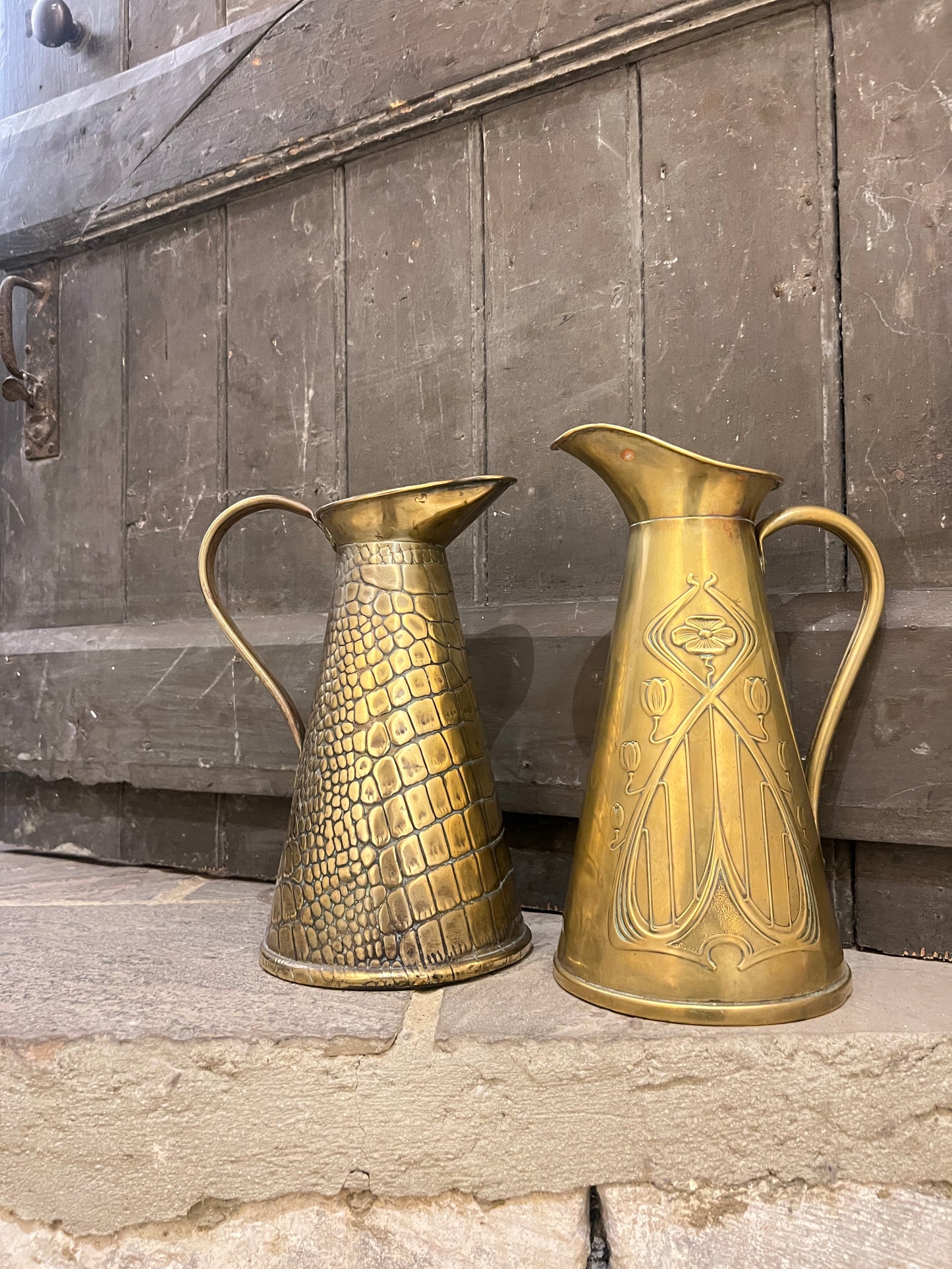 Two Brass Jugs ~ Joseph Sankey and Sons