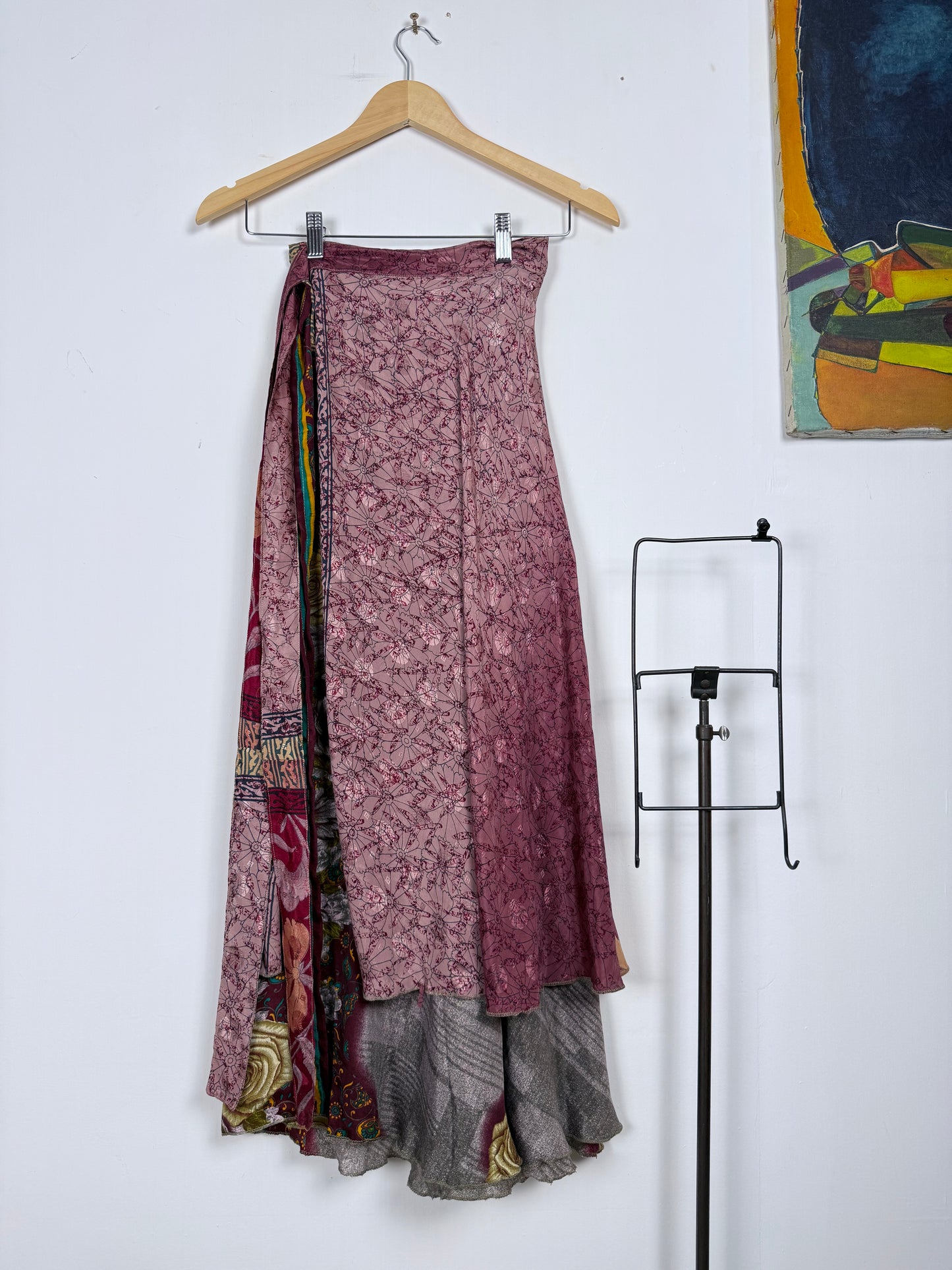 Vintage Saree Silk Wrap Skirt