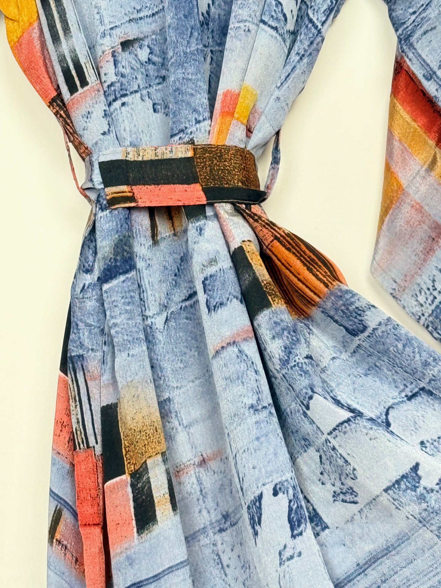 Vintage Saree Silk Kimono / Duster - Long