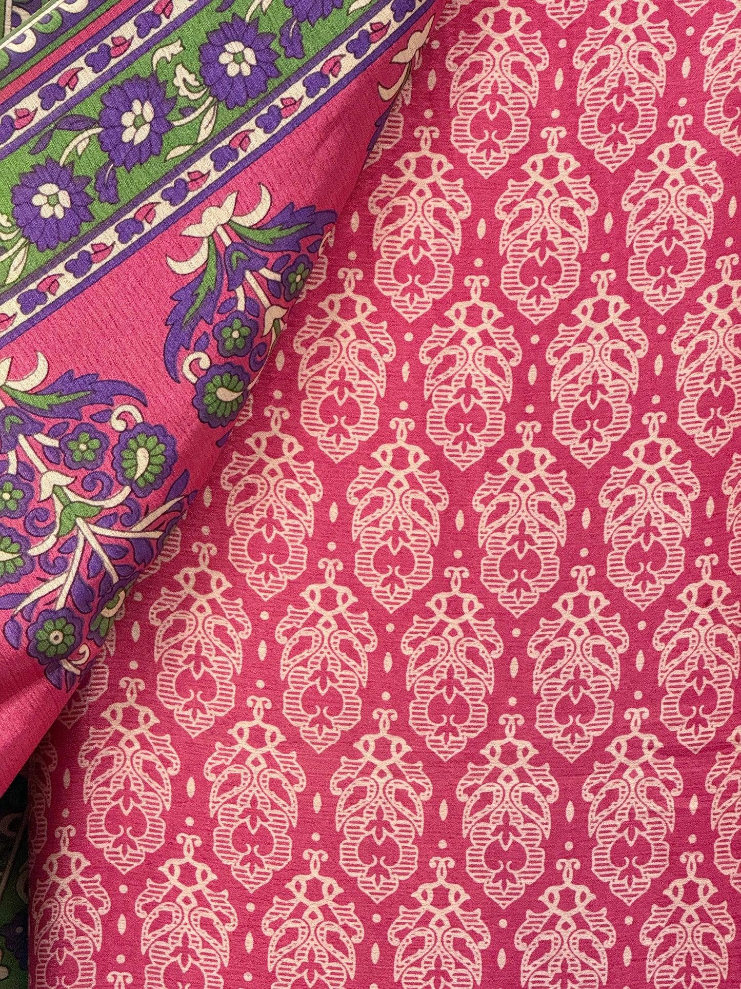 Vintage Pure Silk Saree Fabric
