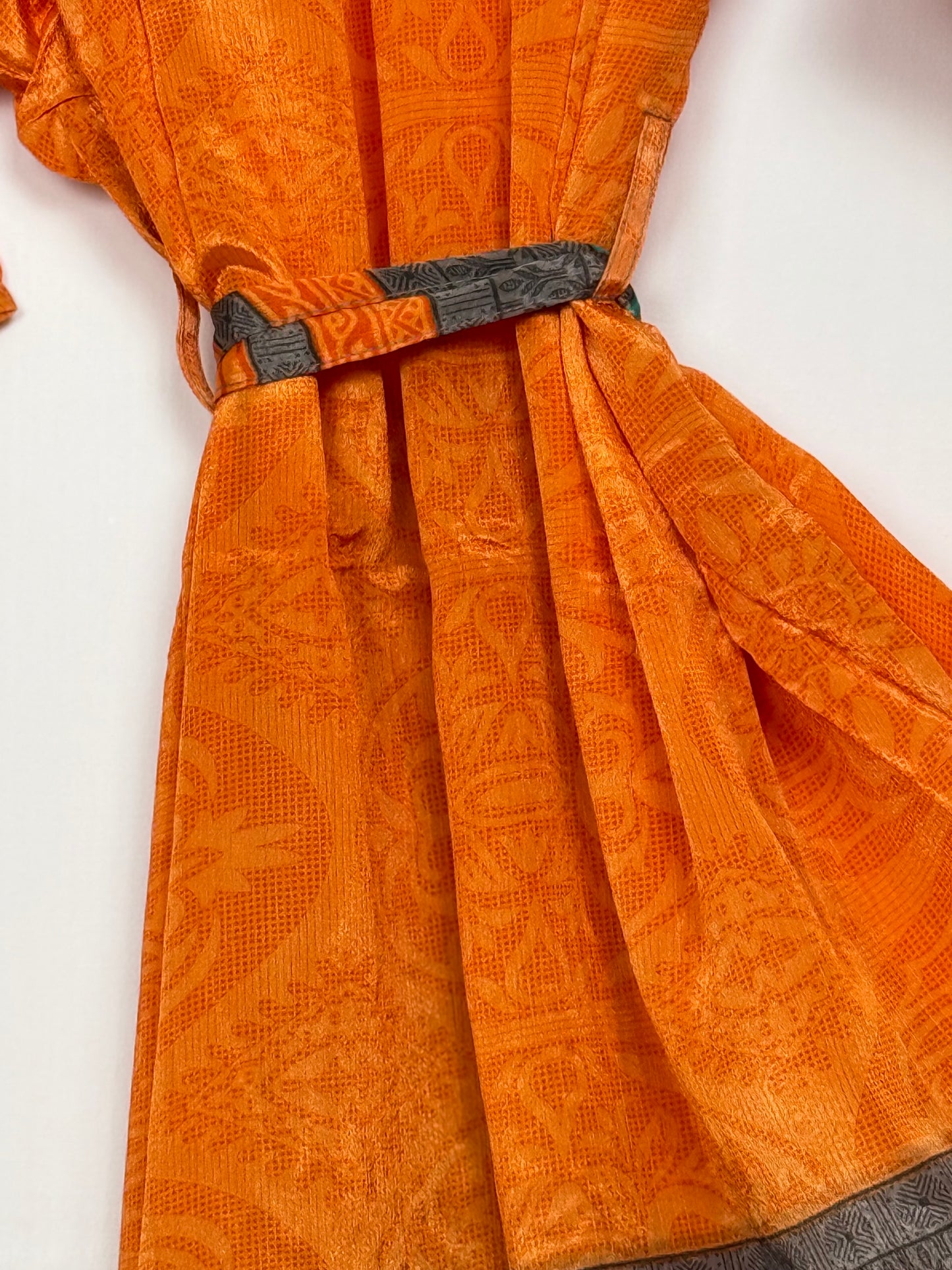 Vintage Saree Silk Kimono / Duster - Long