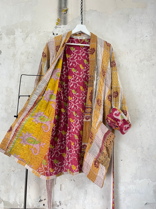 Vintage Cotton Kantha Relaxed Jacket ~ No 15