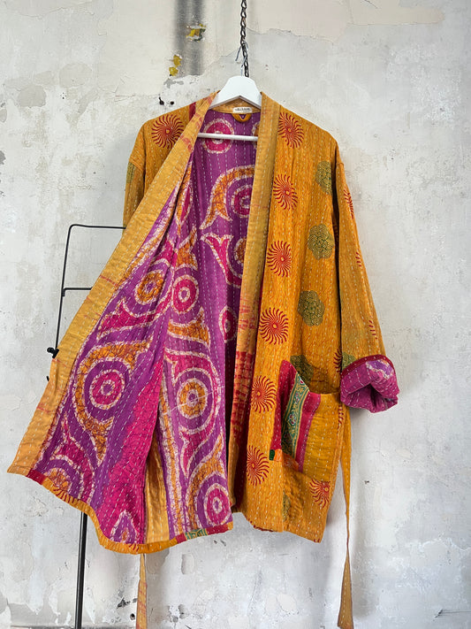 Vintage Cotton Kantha Relaxed Jacket ~ No 28