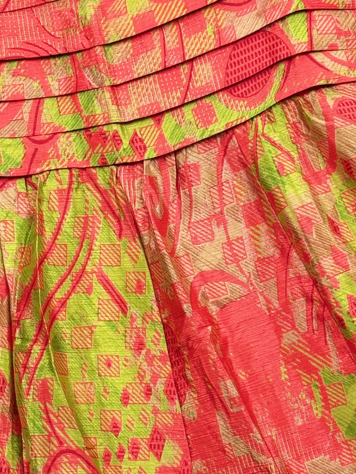 Vintage Saree Silk Pleated Skirt