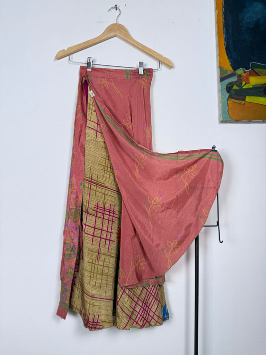 Vintage Saree Silk Wrap Skirt