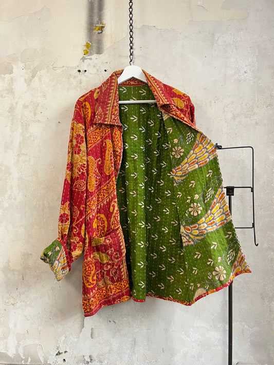 Vintage Cotton Kantha Reversible Jacket ~ No 2