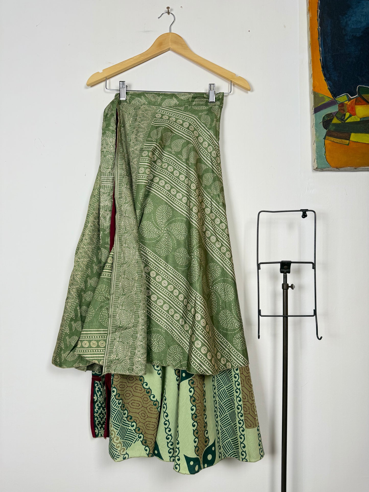 Vintage Saree Silk Wrap Skirt