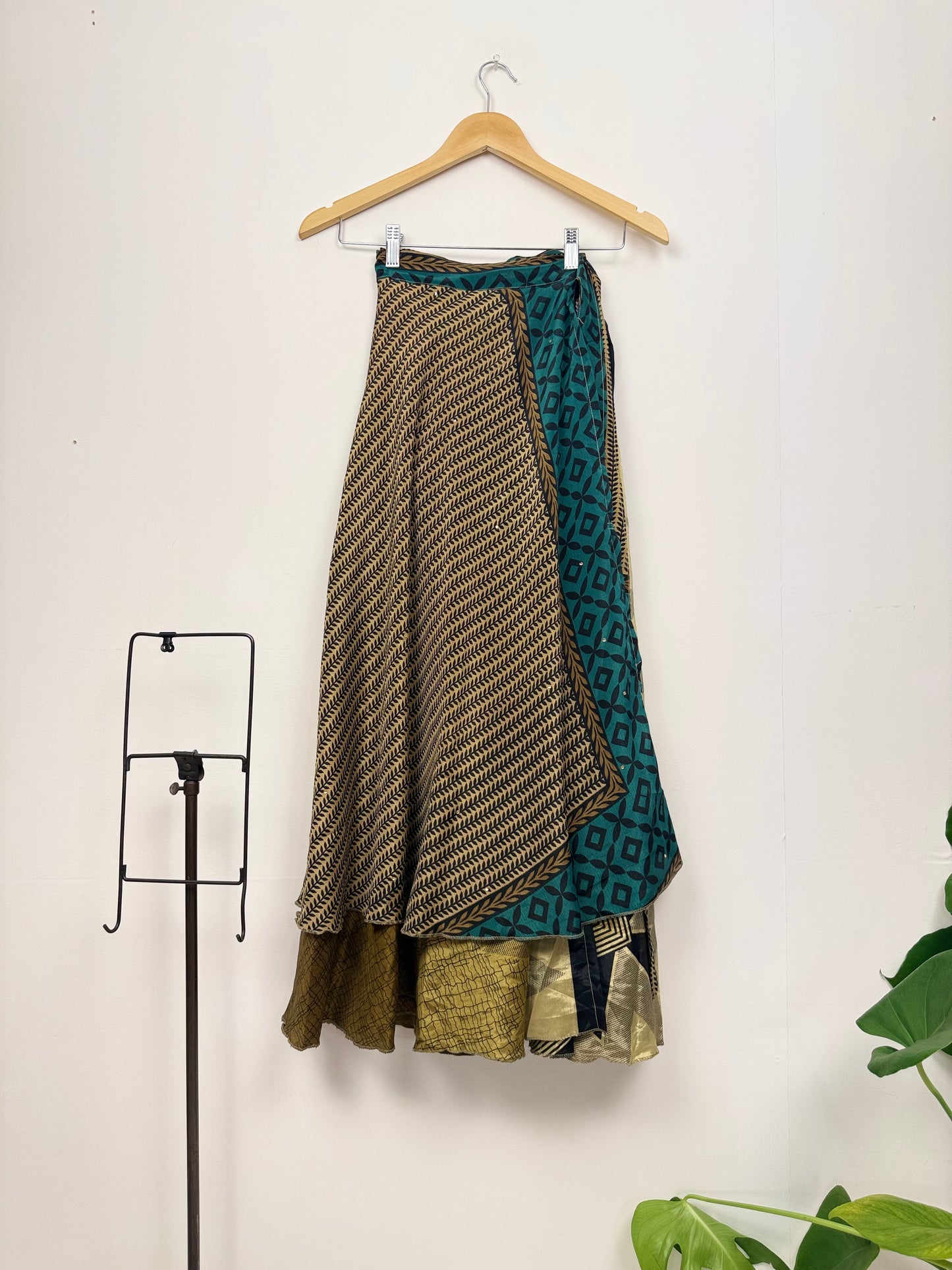 Vintage Saree Silk Wrap Skirt