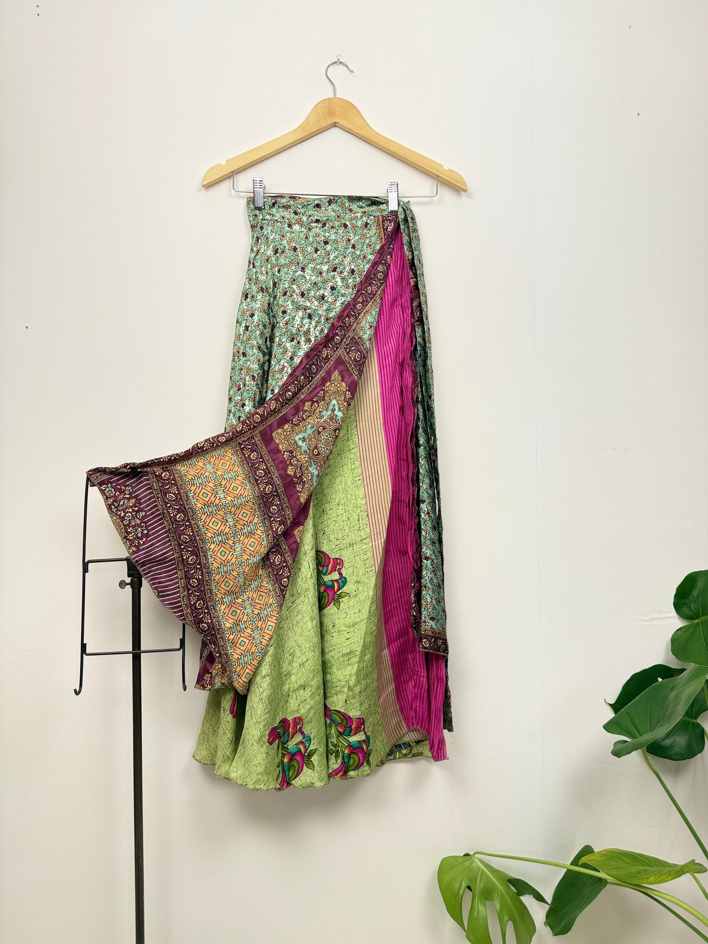 Vintage Saree Silk Wrap Skirt
