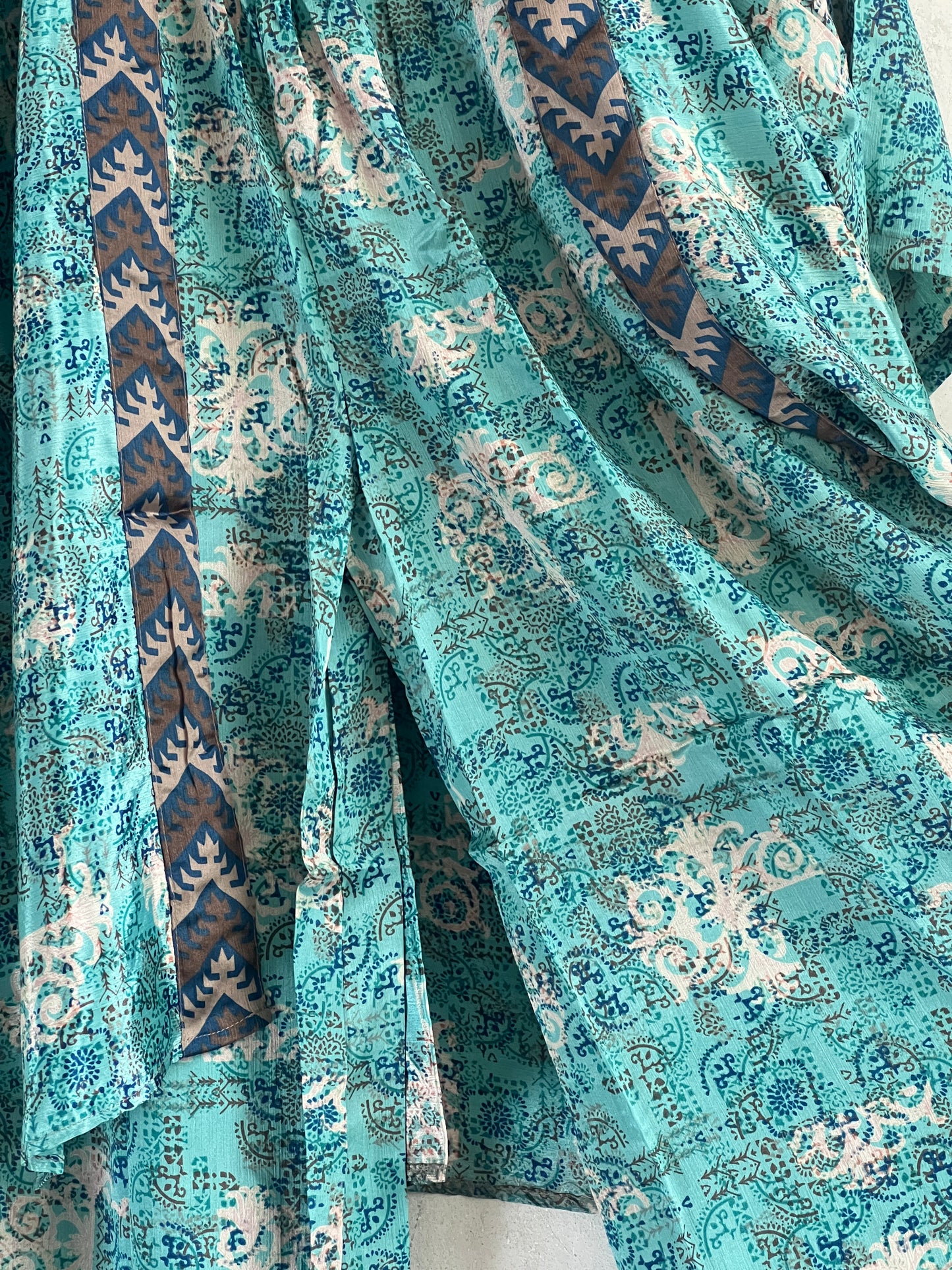 Vintage Saree Silk Trousers & Shirt Co-ordinated Set