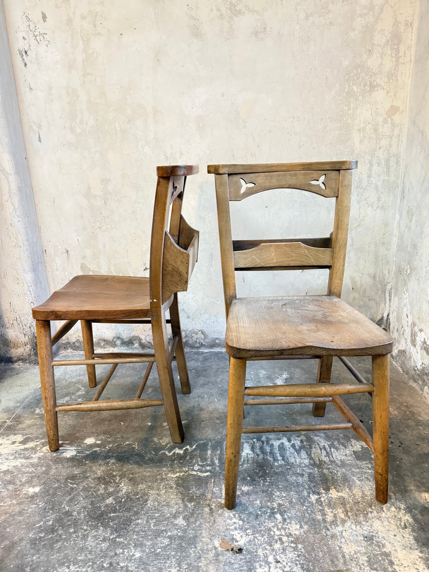 Elm & Beech Chapel Chairs c1920