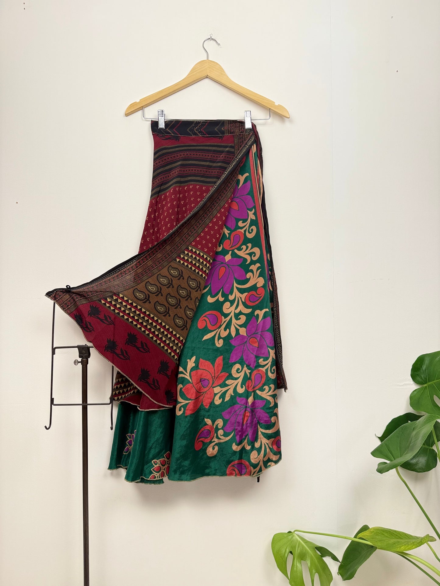 Vintage Saree Silk Wrap Skirt