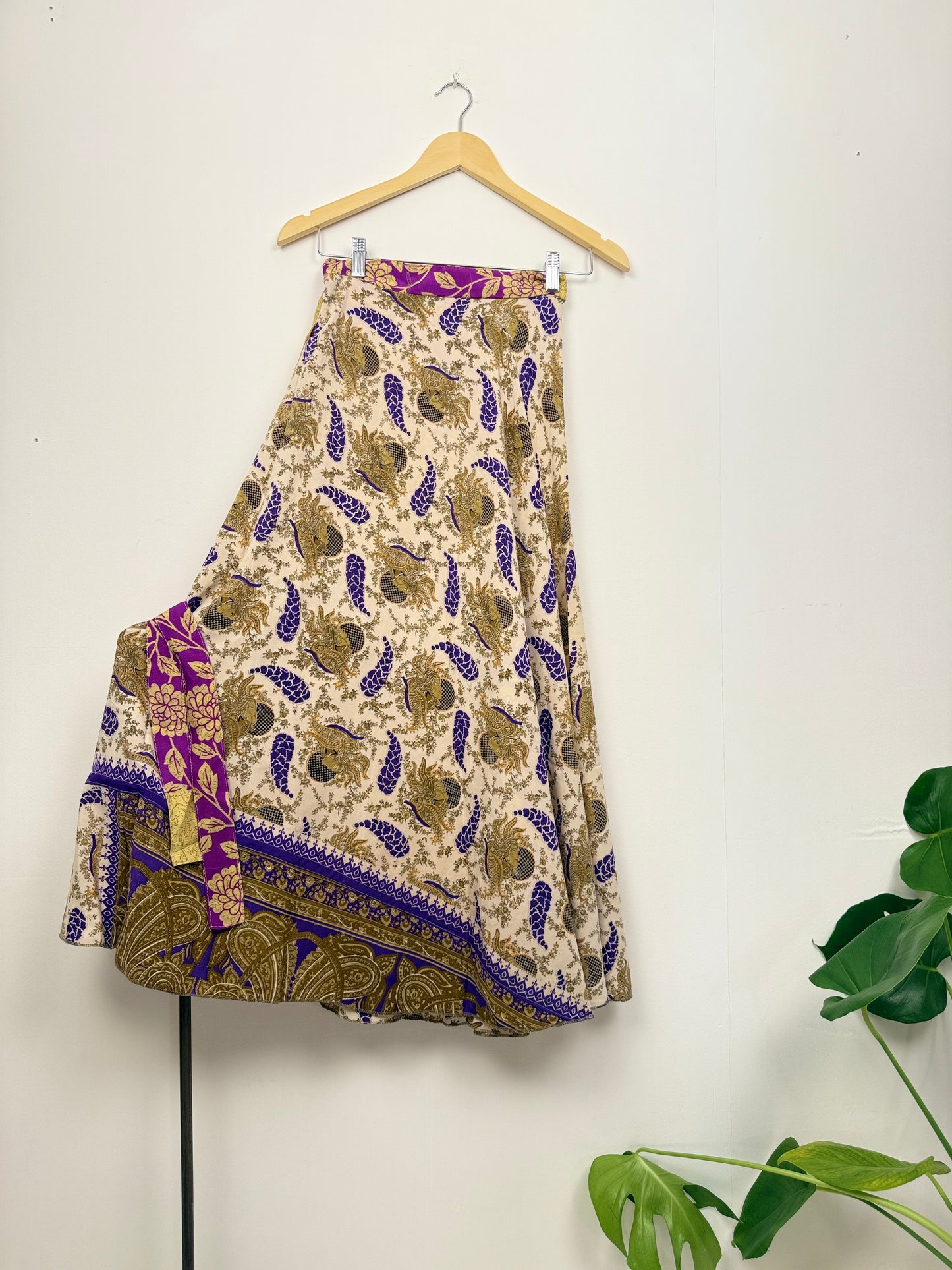 Vintage Saree Silk Wrap Skirt