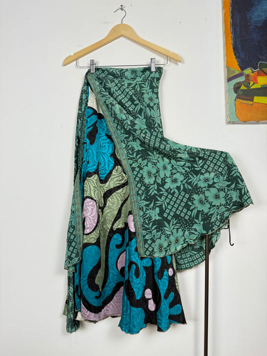 Vintage Saree Silk Wrap Skirt