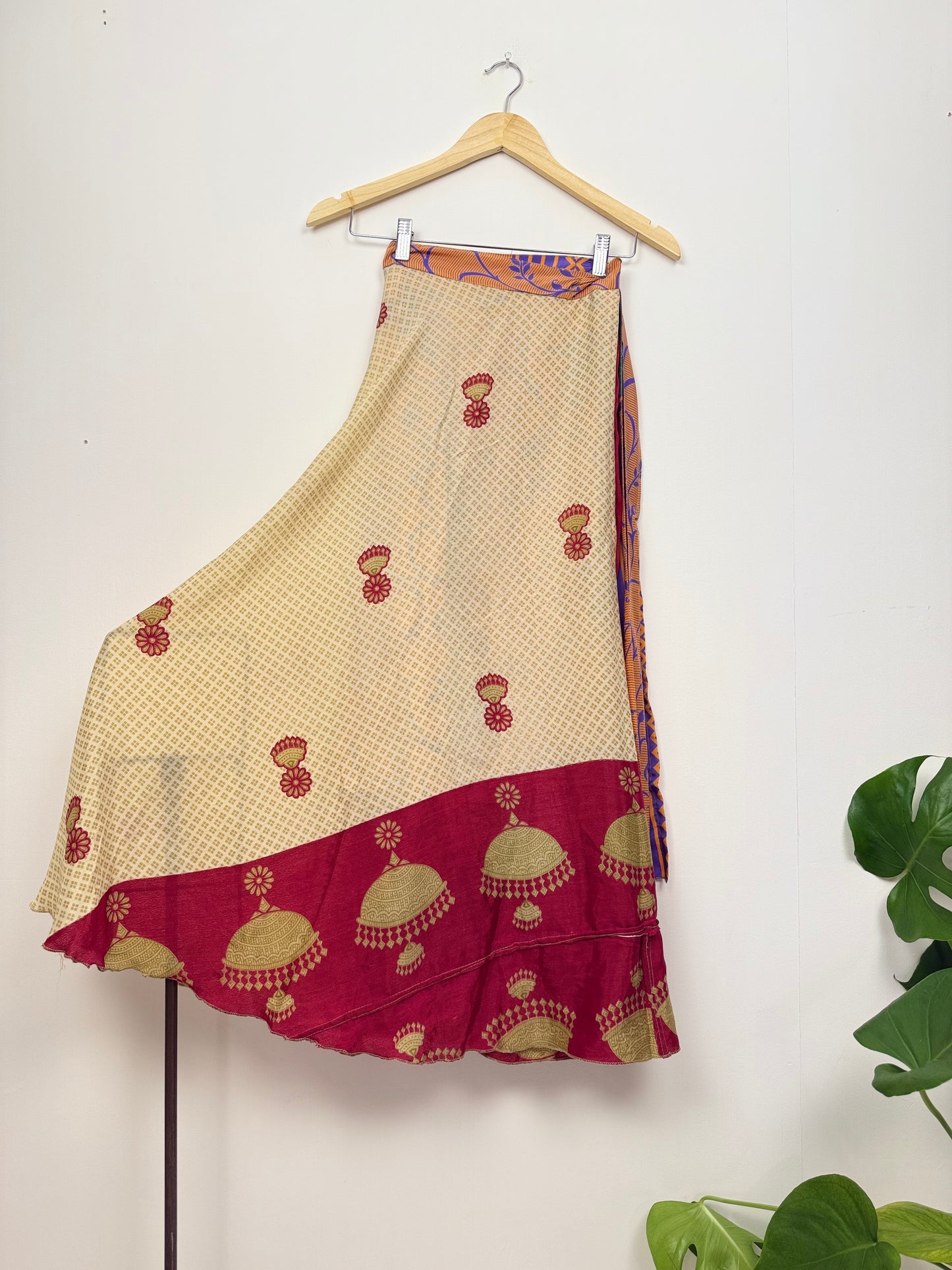 Vintage Saree Silk Wrap Skirt