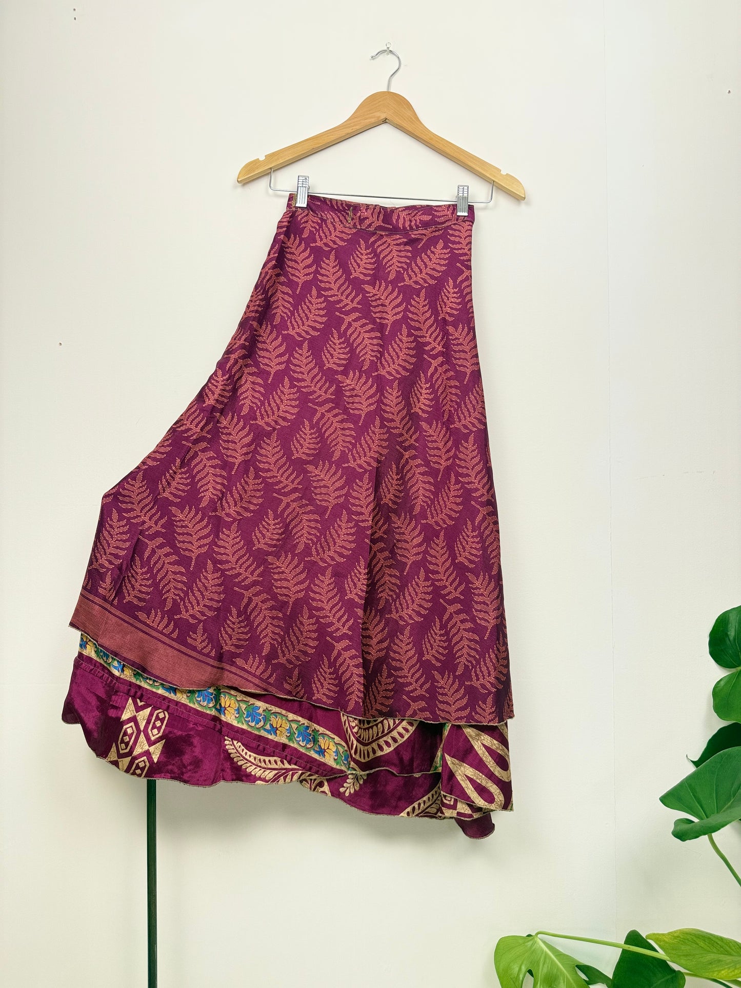 Vintage Saree Silk Wrap Skirt