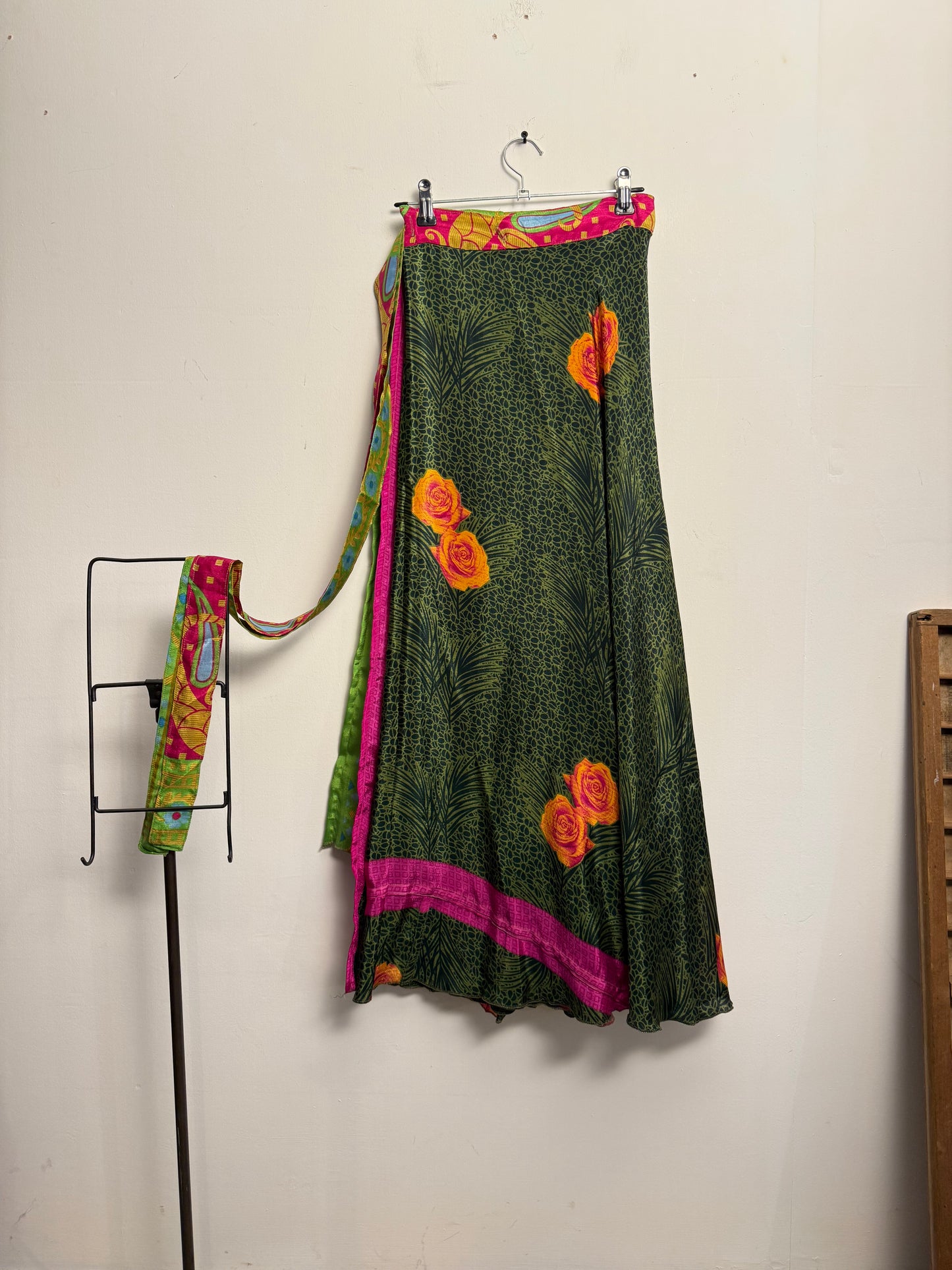 Vintage Saree Silk Wrap Skirt