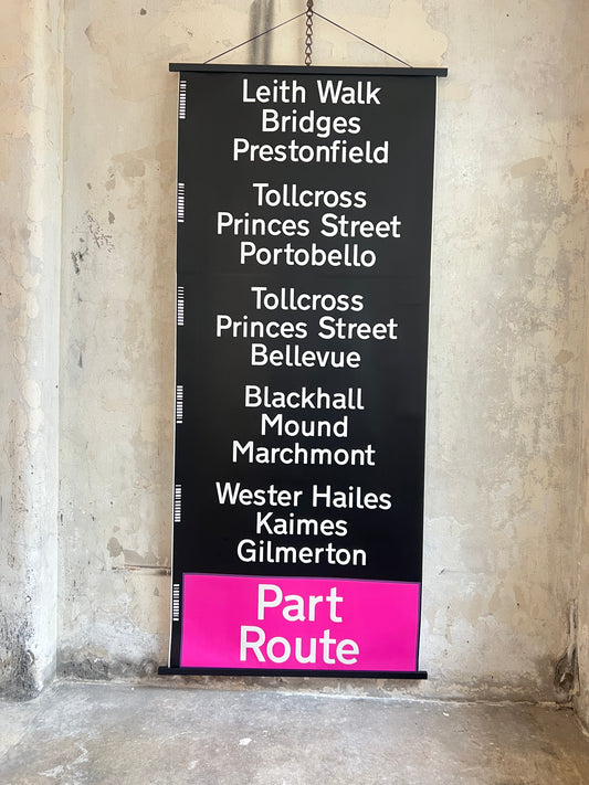 Edinburgh Destination Bus Blind - Part Route