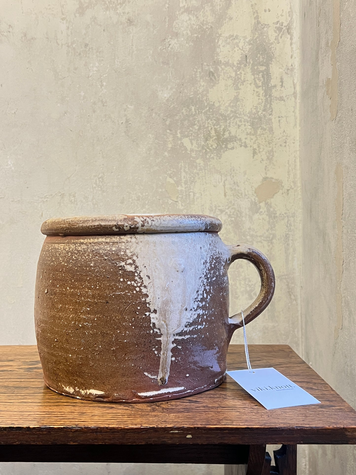 19thC French Stoneware Confit Pot