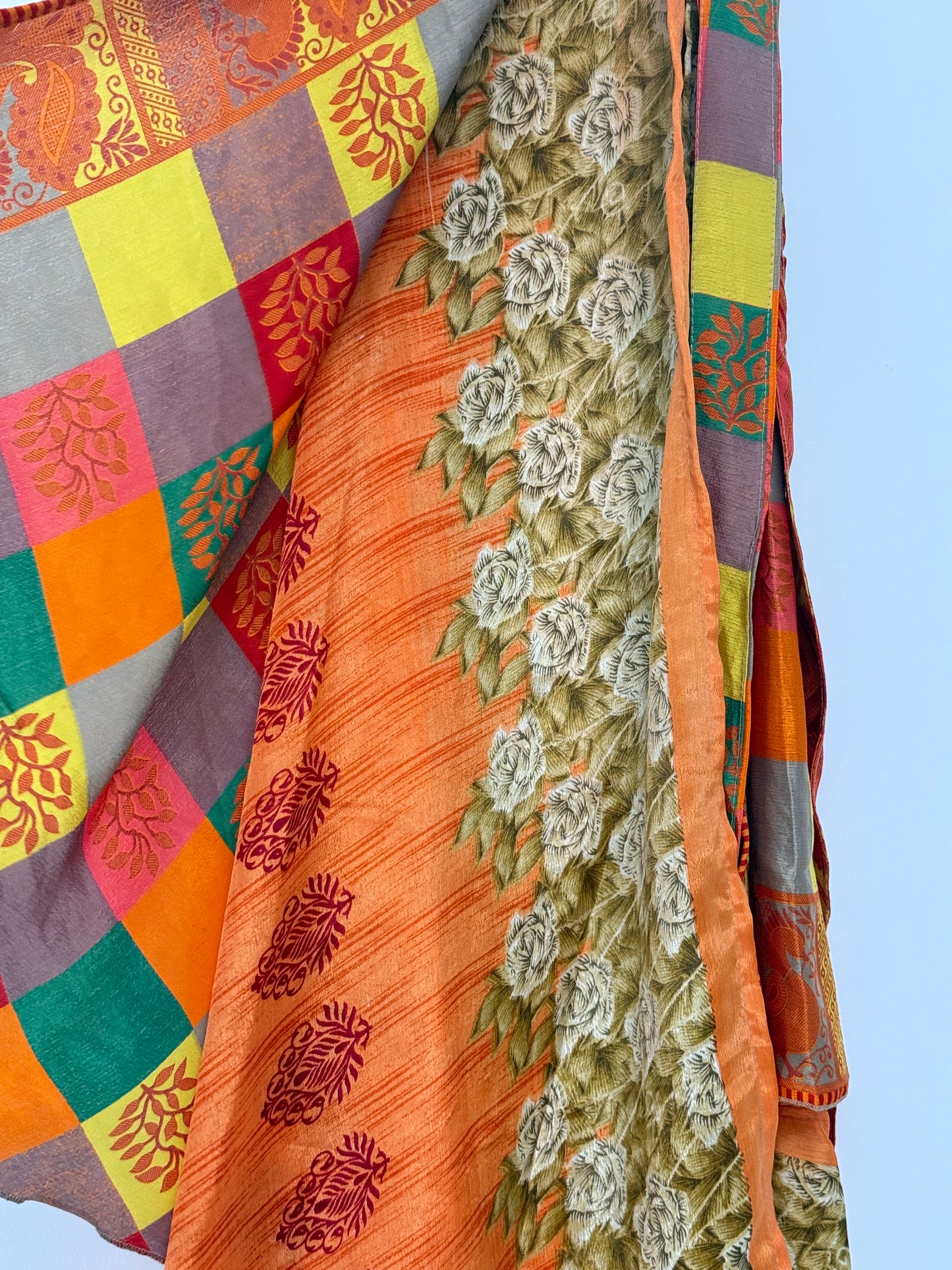 Vintage Saree Silk Wrap Skirt