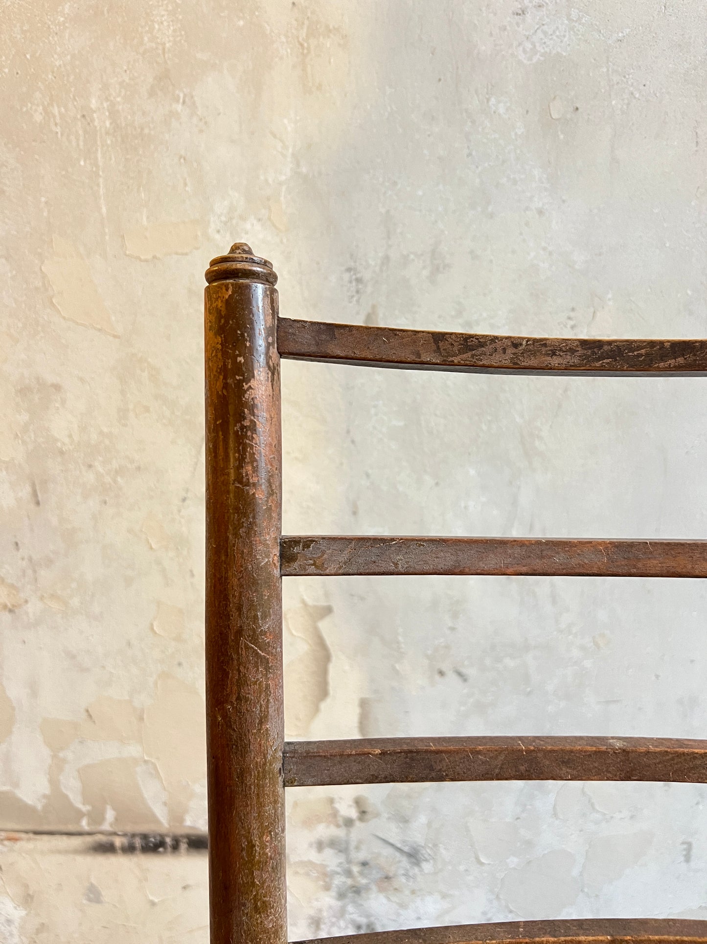 Liberty & Co Arts & Crafts Low Ladder Back Armchair With Rush Seat c1910