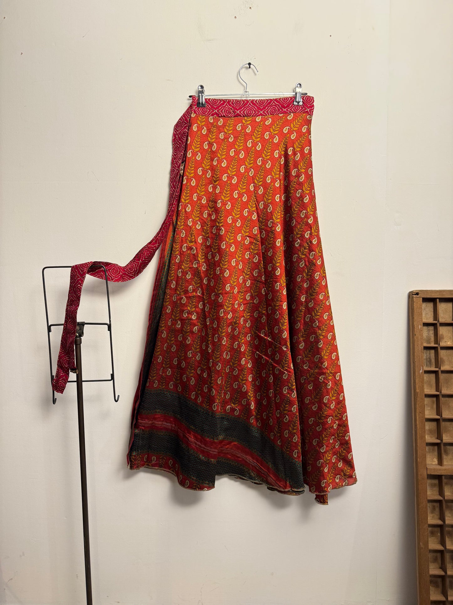 Vintage Saree Silk Wrap Skirt