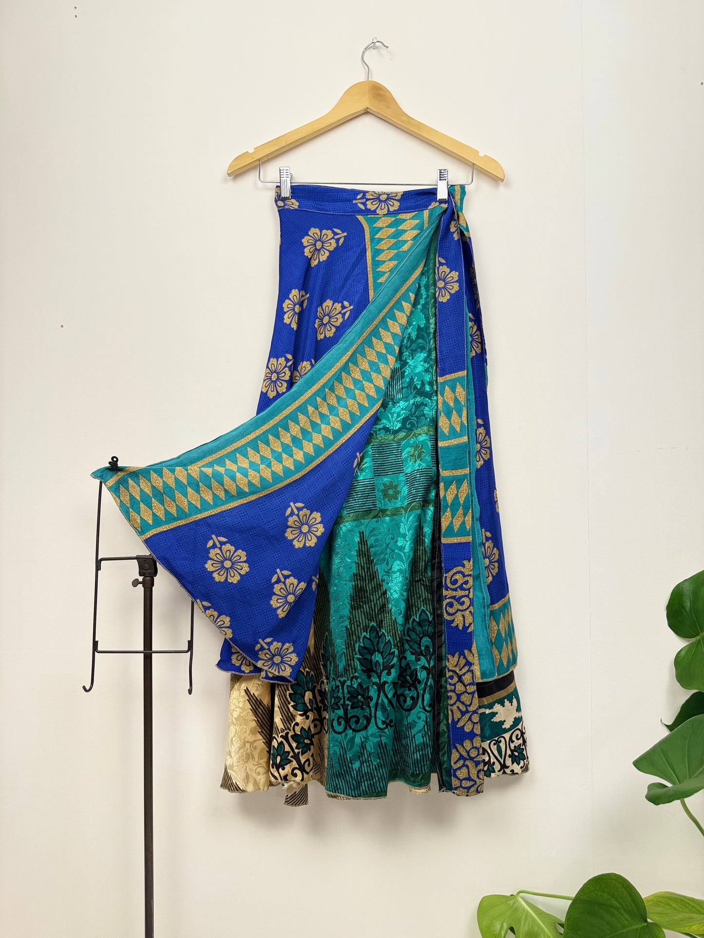 Vintage Saree Silk Wrap Skirt
