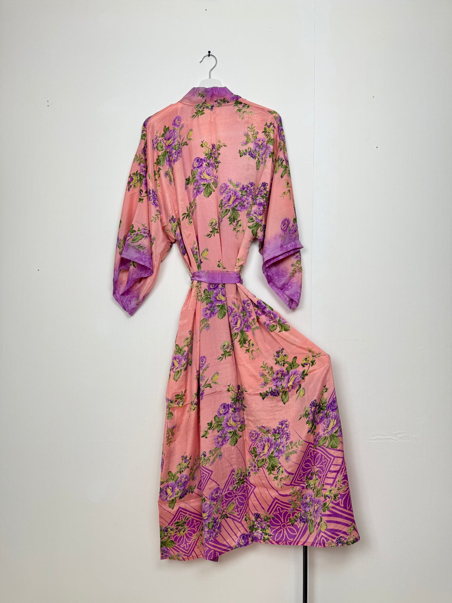 Vintage Saree Silk Kimono / Duster - Long