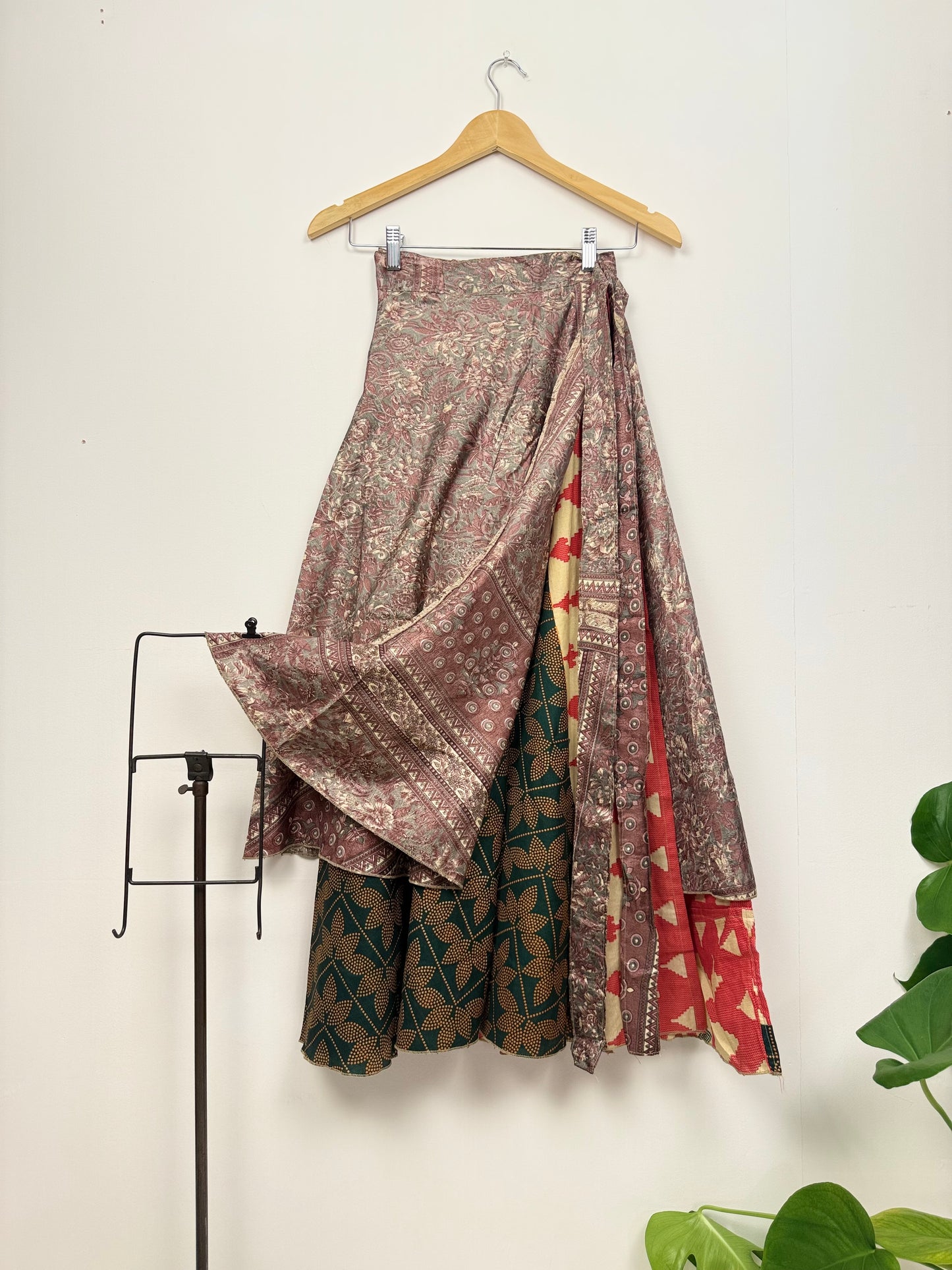 Vintage Saree Silk Wrap Skirt