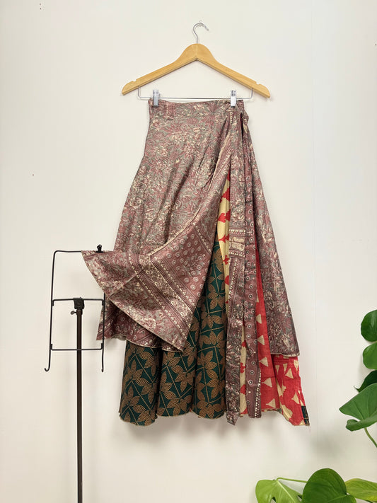 Vintage Saree Silk Wrap Skirt