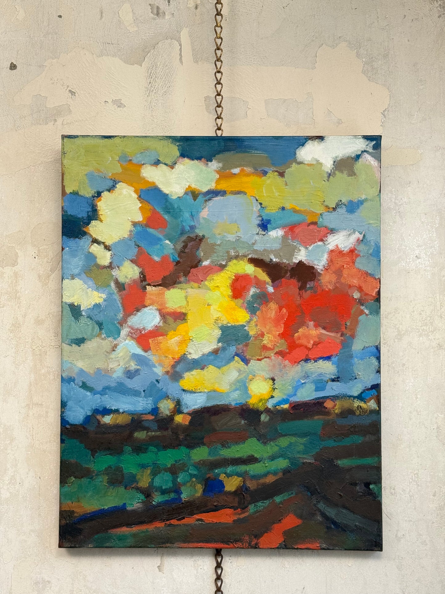 Abstract Expressionist Landscape Oil