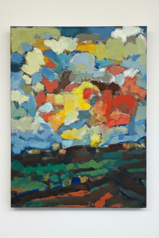 Abstract Expressionist Landscape Oil