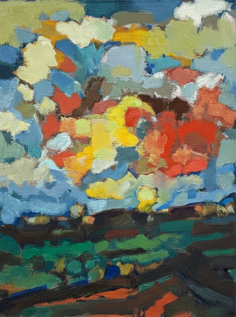 Abstract Expressionist Landscape Oil