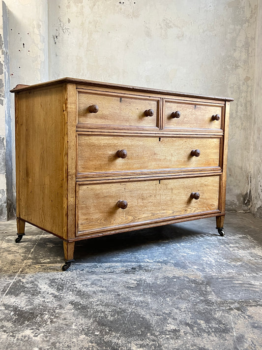 19thC Ash Chest of Drawers