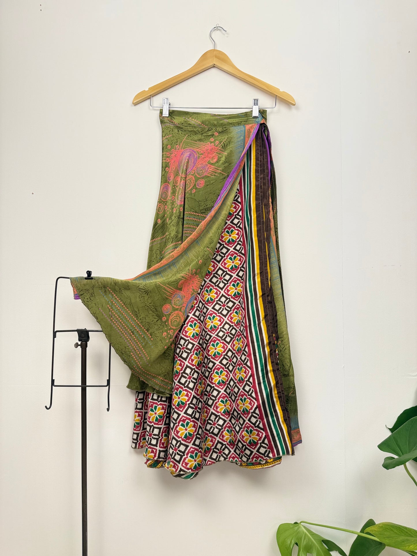 Vintage Saree Silk Wrap Skirt