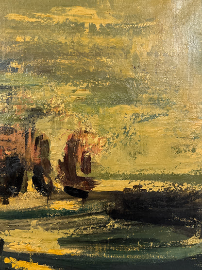 Abstract Landscape with Nude Study Verso - British School, c.1930s–40s